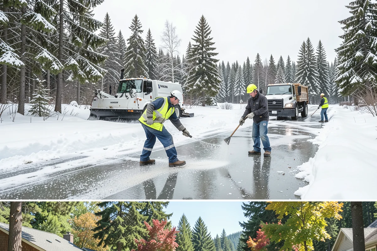 Big Box Store Snow Removal in Orting, Pierce County, WA - Western Washington big box lots see most events between late November and February, usually from short lowland snaps rather than...