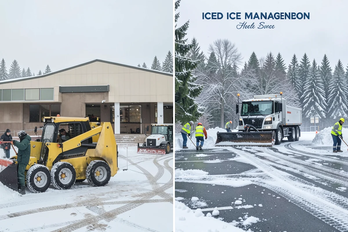 Big Box Store Snow Removal in Renton, King County, WA - Walk your lot to map lanes, corrals, drains, and fire zones