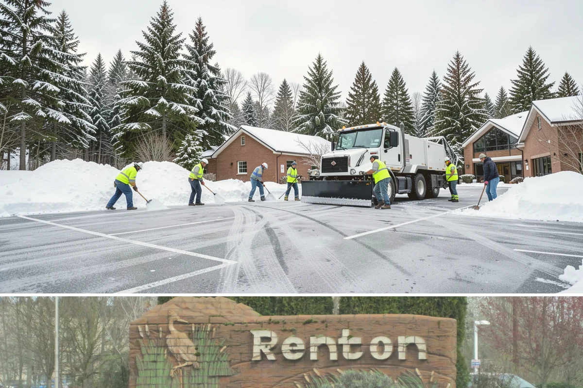 Big Box Store Snow Removal in Renton, King County, WA - Western Washington big box lots see most events between late November and February, usually from short lowland snaps rather than...