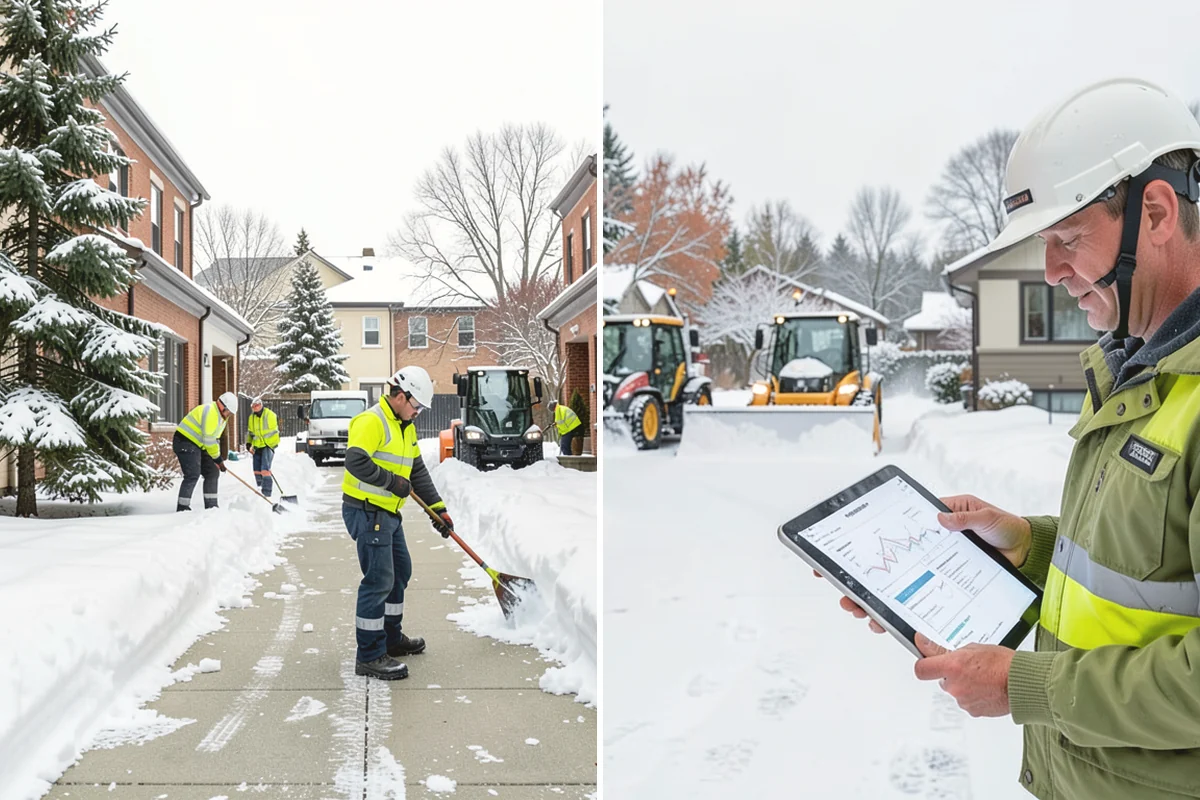 Big Box Store Snow Removal in Ruston, Pierce County, WA - Walk your lot to map lanes, corrals, drains, and fire zones