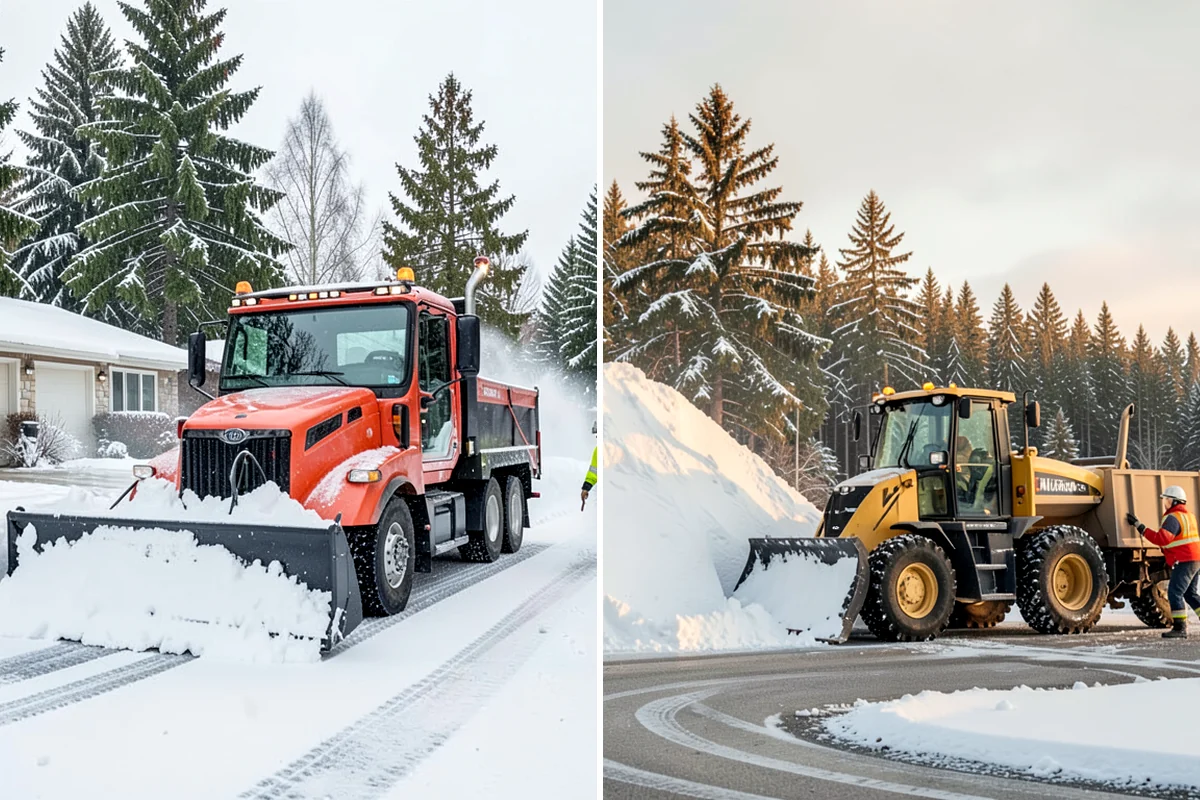 Big Box Store Snow Removal in SeaTac, King County, WA - Walk your lot to map lanes, corrals, drains, and fire zones