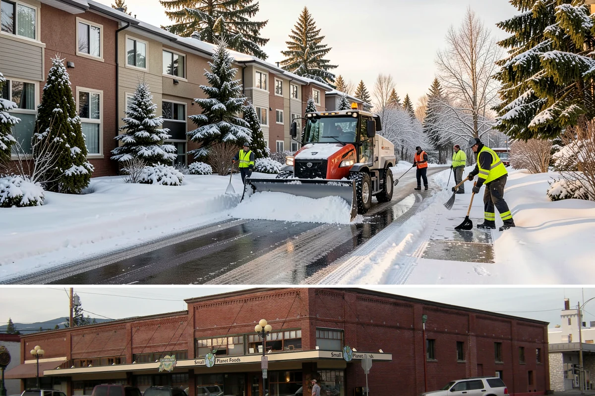 Big Box Store Snow Removal in Sedro-Woolley, Skagit County, WA - Western Washington big box lots see most events between late November and February, usually from short lowland snaps rather than...