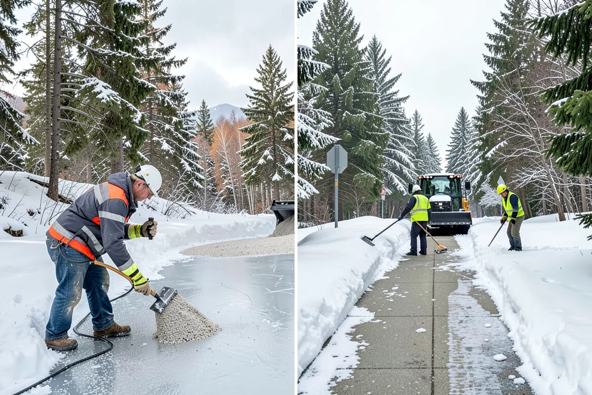 Big Box Store Snow Removal in Shoreline, King County, WA - Walk your lot to map lanes, corrals, drains, and fire zones