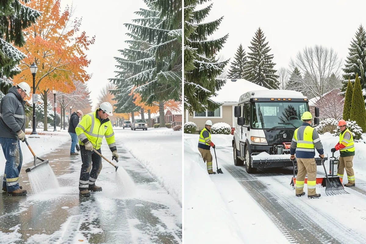 Big Box Store Snow Removal in Stanwood, Snohomish County, WA - Walk your lot to map lanes, corrals, drains, and fire zones