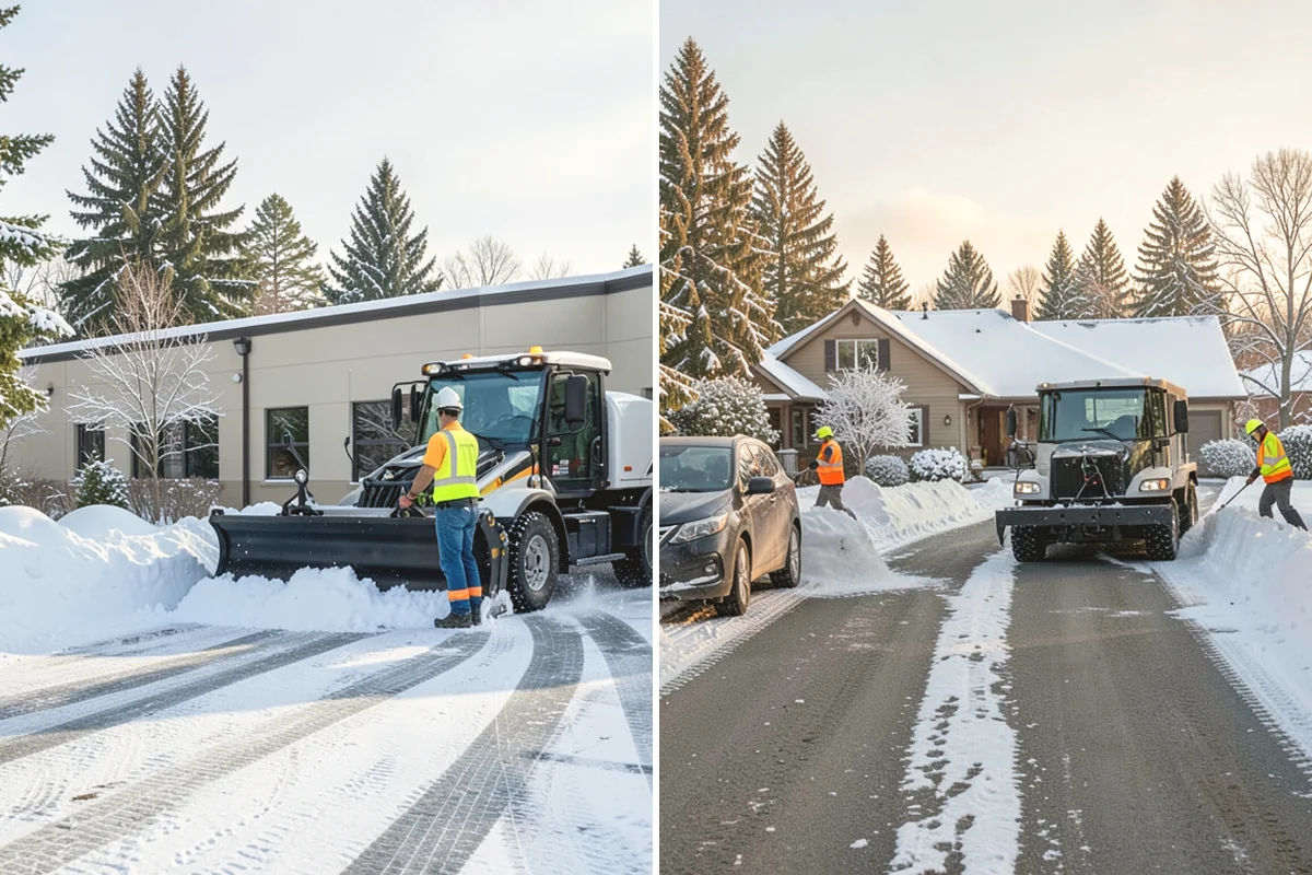 Big Box Store Snow Removal in University Place, Pierce County, WA - Walk your lot to map lanes, corrals, drains, and fire zones