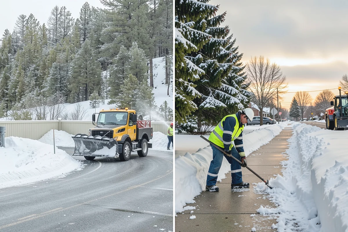 Big Box Store Snow Removal in Wilkeson, Pierce County, WA - Walk your lot to map lanes, corrals, drains, and fire zones