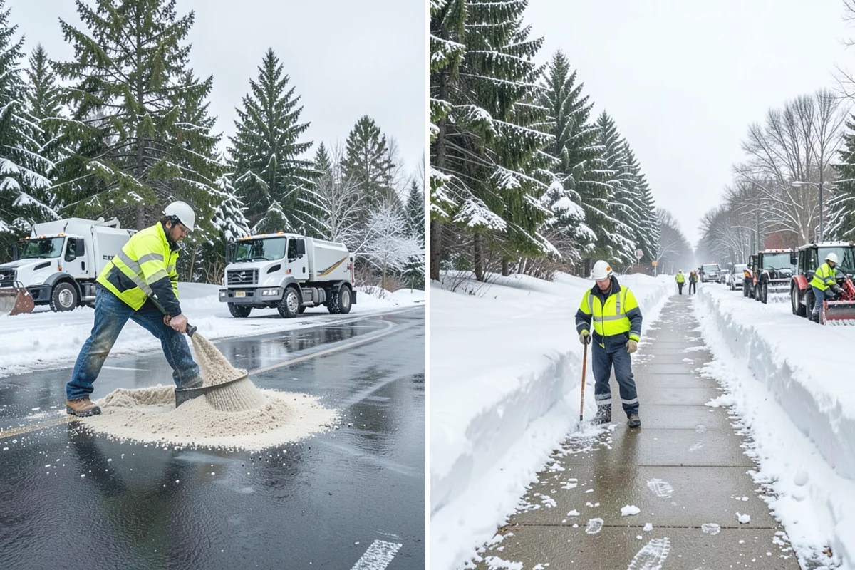 Big Box Store Snow Removal in Woodinville, King County, WA - Walk your lot to map lanes, corrals, drains, and fire zones
