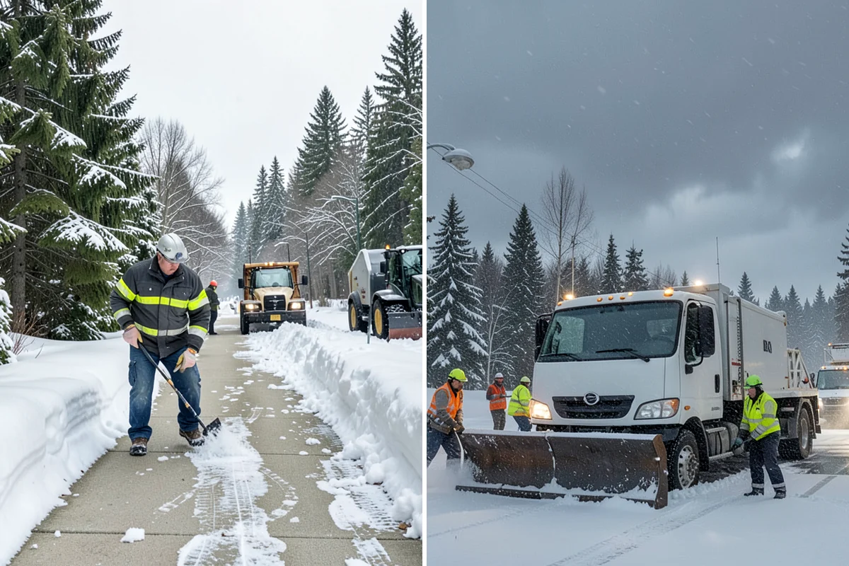 Bike Lane Clearing in Arlington, Snohomish County, WA - Clear the bike lane to full width with compact equipment