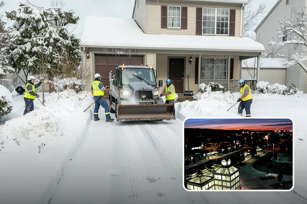 Bike Lane Clearing in Auburn, King County, WA - Keeps cyclists out of vehicle lanes during snow
