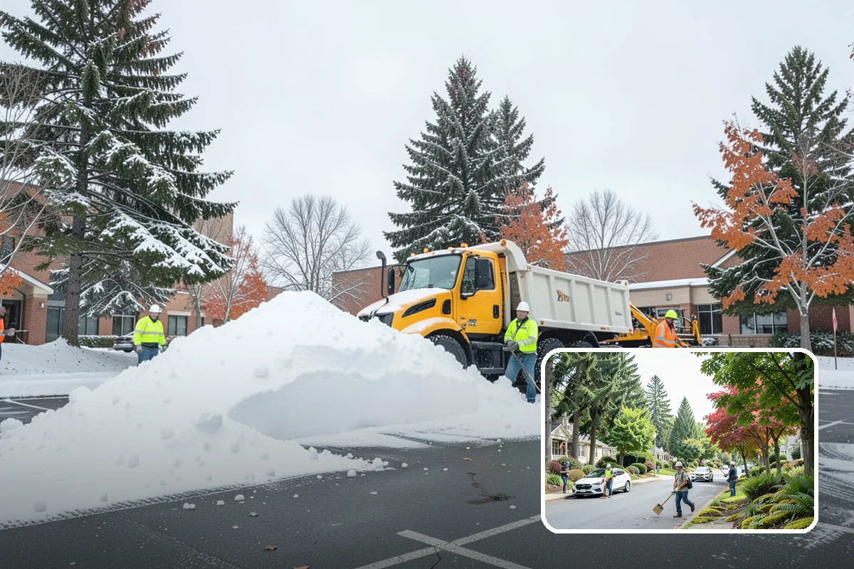 Bike Lane Clearing in Beaux Arts Village, King County, WA - Keeps cyclists out of vehicle lanes during snow