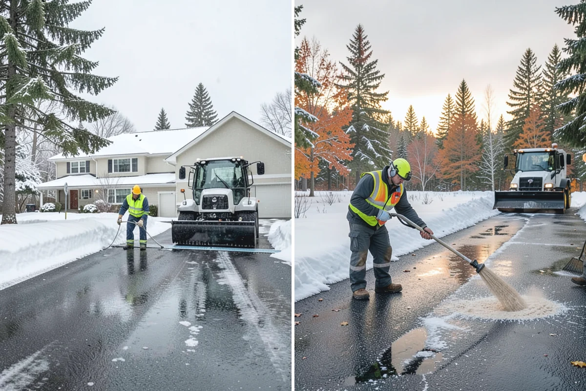 Bike Lane Clearing in Beaux Arts Village, King County, WA - Clear the bike lane to full width with compact equipment