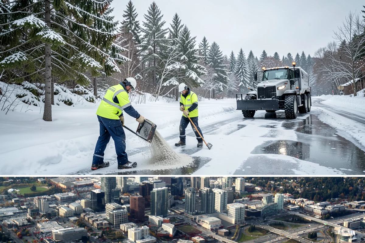 Bike Lane Clearing in Bellevue, King County, WA - Add bike-lane clearing to your winter plan before the December cold snaps that catch commuters off guard.