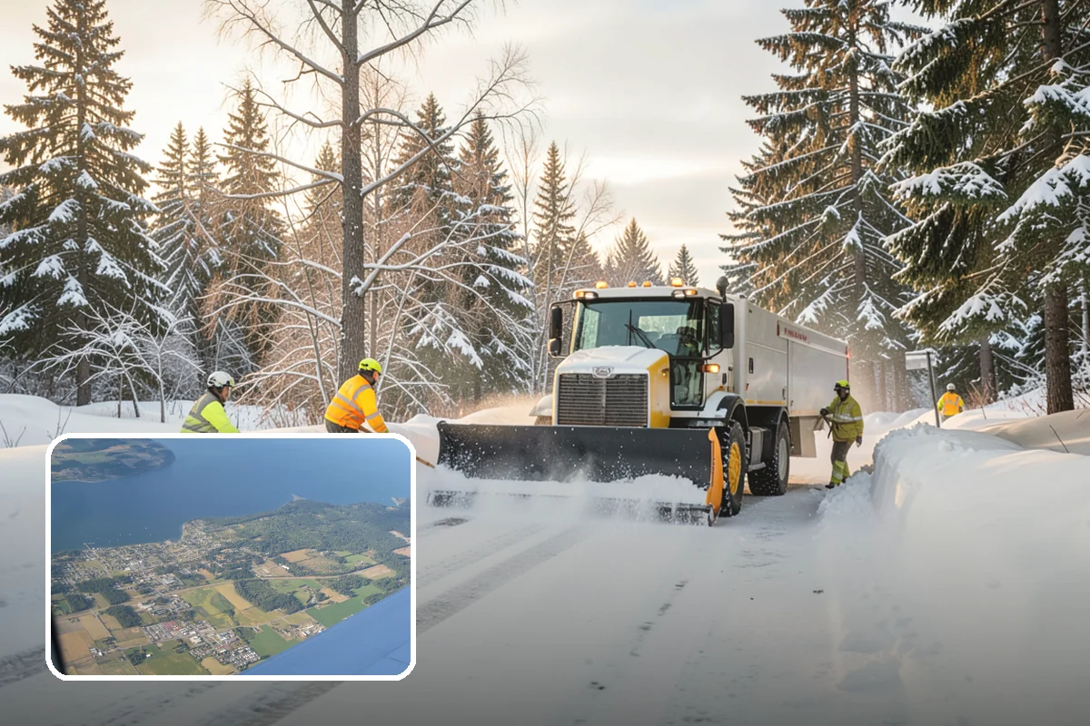 Bike Lane Clearing in Coupeville, Island County, WA - Keeps cyclists out of vehicle lanes during snow