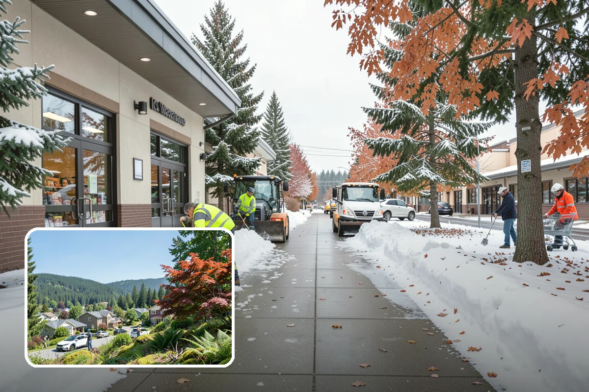 Bike Lane Clearing in Index, Snohomish County, WA - Keeps cyclists out of vehicle lanes during snow
