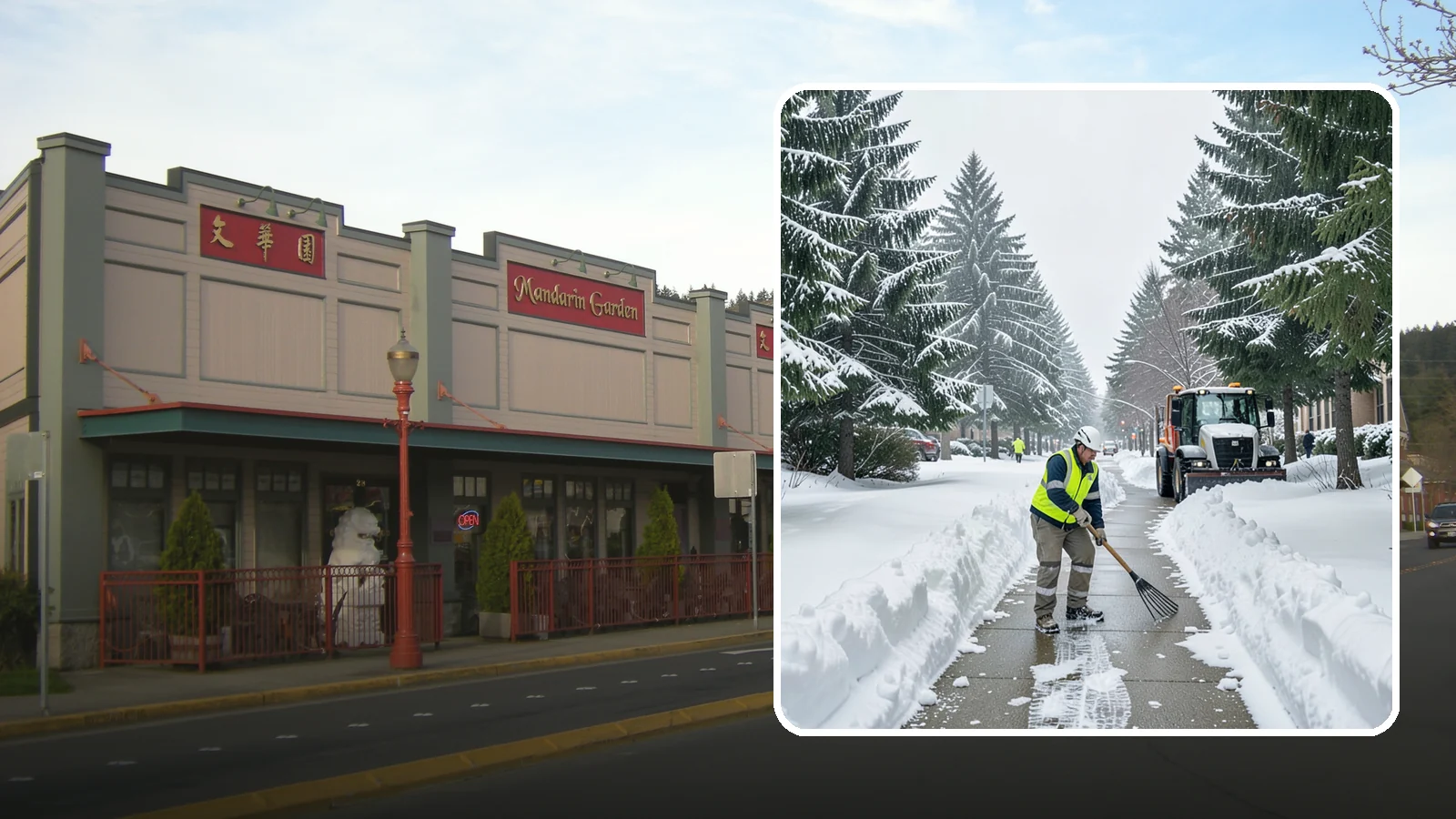 Bike Lane Clearing in Issaquah, King County, WA - Clearing of on-property and campus bike lanes so year-round Puget Sound cyclists are not forced into traffic.
