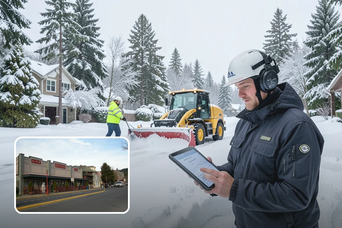 Bike Lane Clearing in Issaquah, King County, WA - Keeps cyclists out of vehicle lanes during snow