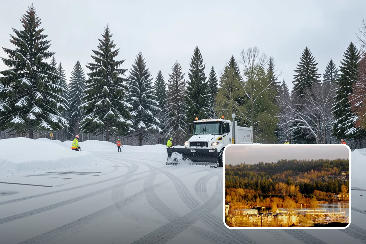 Bike Lane Clearing in Kenmore, King County, WA - Keeps cyclists out of vehicle lanes during snow