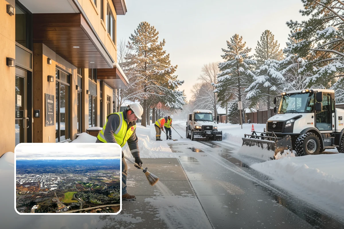 Bike Lane Clearing in Kent, King County, WA - Keeps cyclists out of vehicle lanes during snow