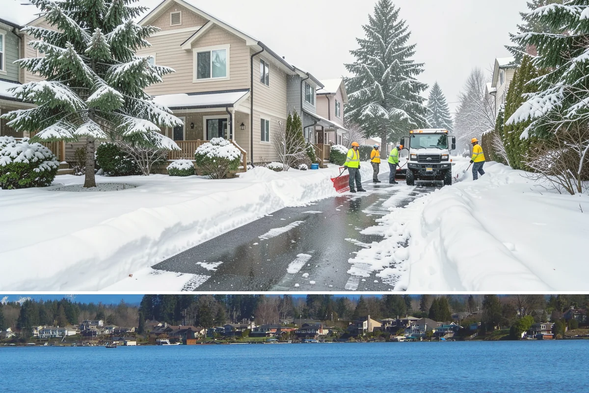 Bike Lane Clearing in Lake Stevens, Snohomish County, WA - Add bike-lane clearing to your winter plan before the December cold snaps that catch commuters off guard.