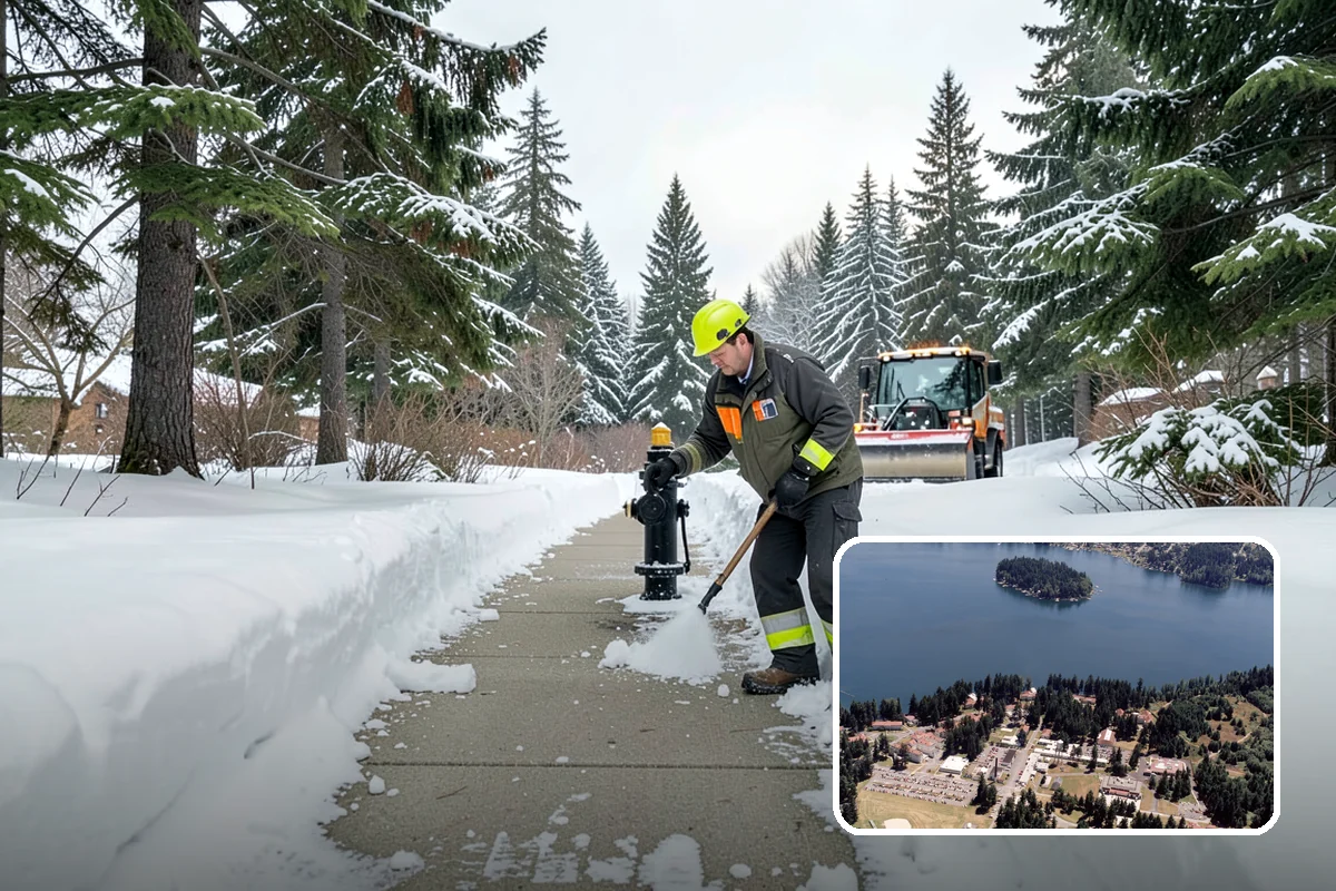 Bike Lane Clearing in Lakewood, Pierce County, WA - Keeps cyclists out of vehicle lanes during snow