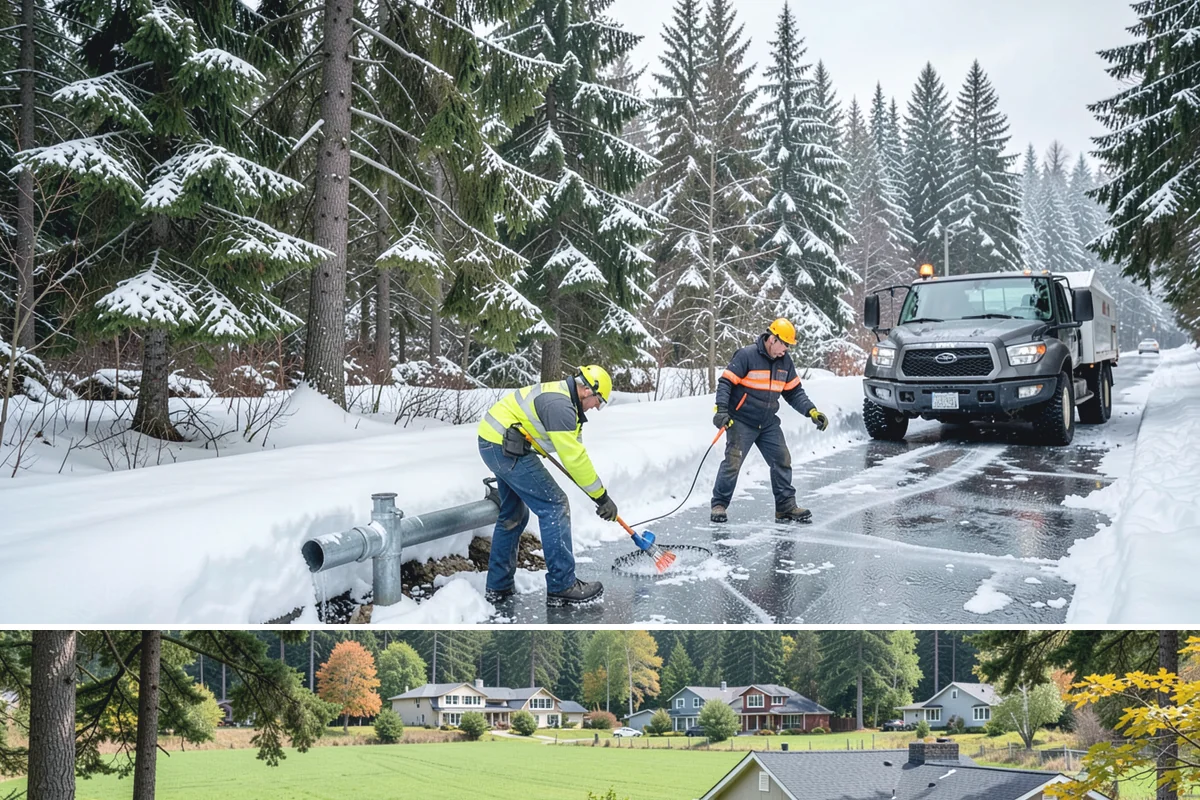 Bike Lane Clearing in Lyman, Skagit County, WA - Add bike-lane clearing to your winter plan before the December cold snaps that catch commuters off guard.