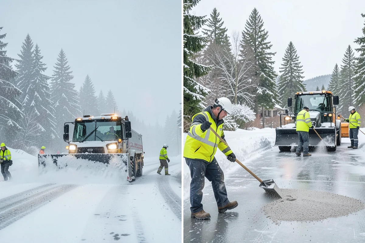 Bike Lane Clearing in Marysville, Snohomish County, WA - Clear the bike lane to full width with compact equipment