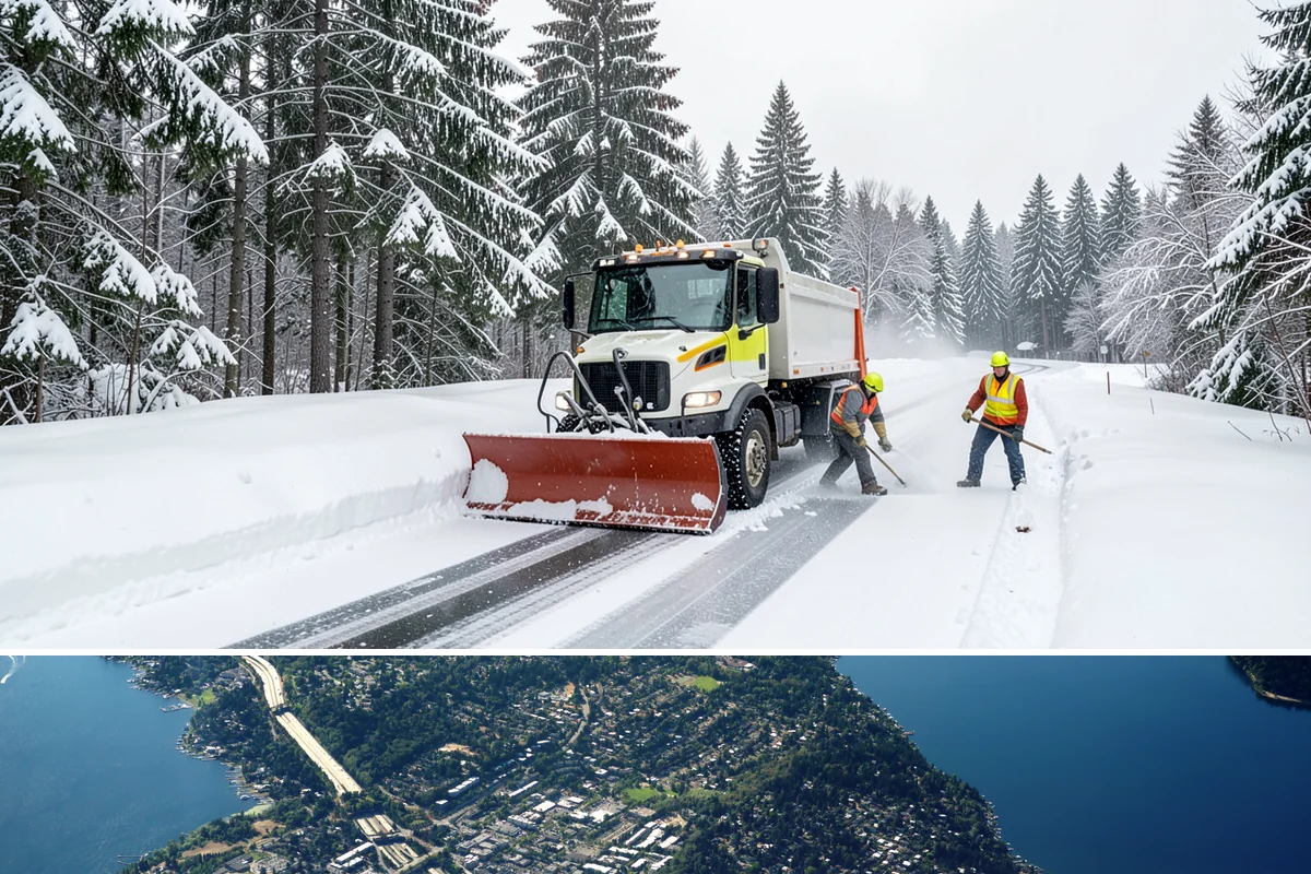 Bike Lane Clearing in Mercer Island, King County, WA - Add bike-lane clearing to your winter plan before the December cold snaps that catch commuters off guard.