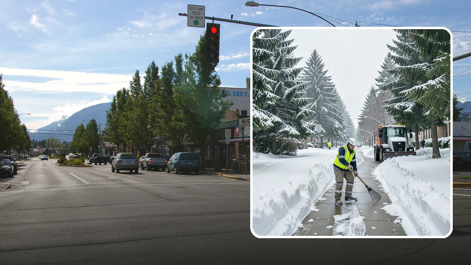 Bike Lane Clearing in North Bend, King County, WA - Clearing of on-property and campus bike lanes so year-round Puget Sound cyclists are not forced into traffic.