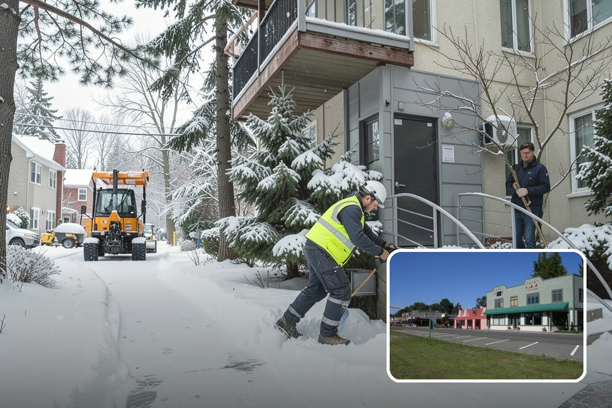 Bike Lane Clearing in Snoqualmie, King County, WA - Keeps cyclists out of vehicle lanes during snow