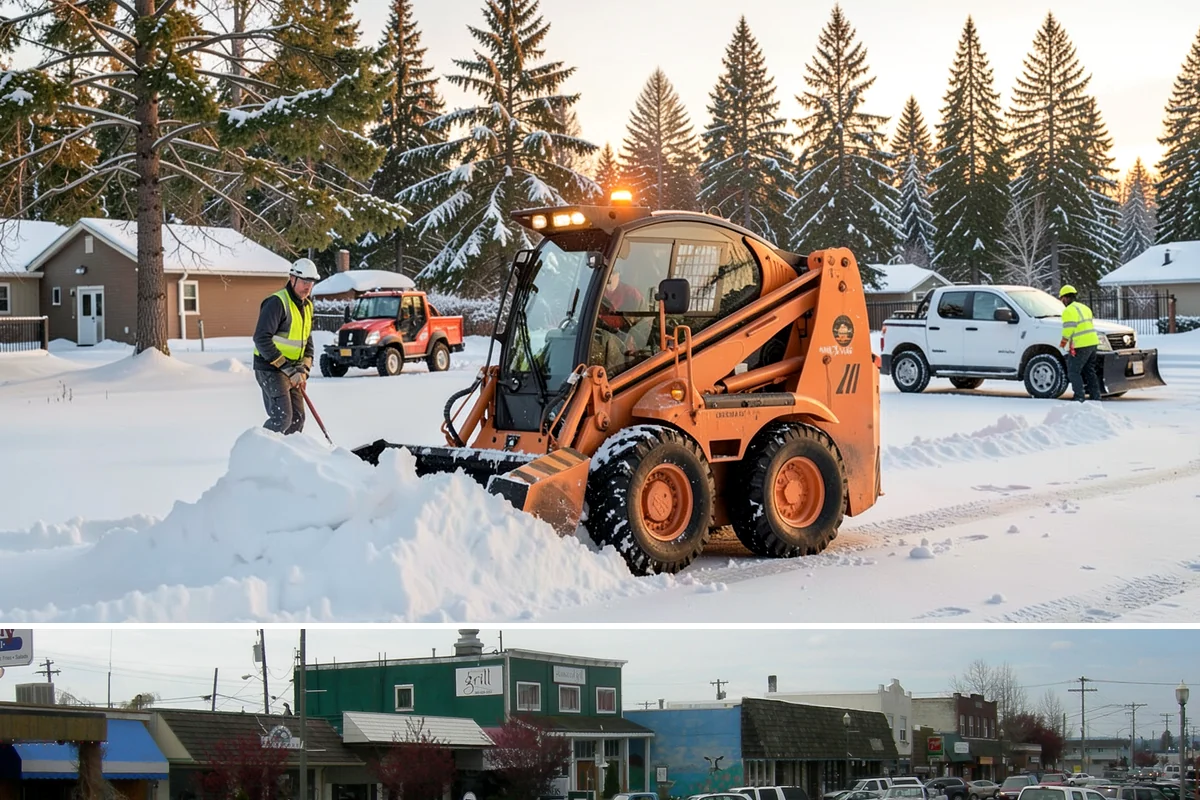 Bike Lane Clearing in Stanwood, Snohomish County, WA - Add bike-lane clearing to your winter plan before the December cold snaps that catch commuters off guard.