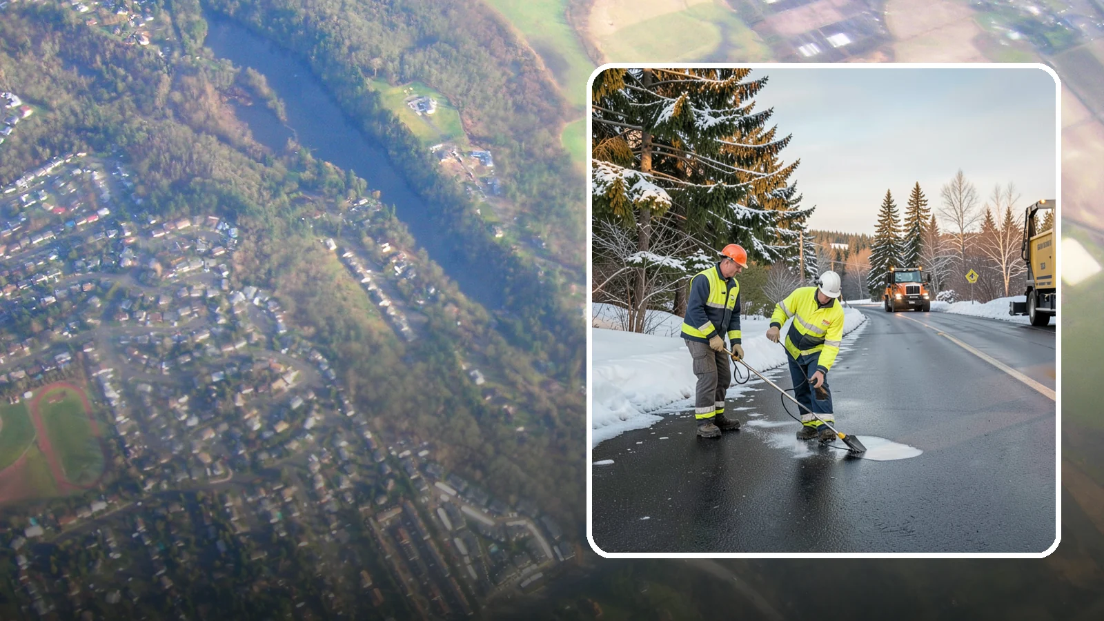 Black Ice Treatment in Algona, King County, WA - Black ice treatment tackles the nearly invisible glaze that forms when Western Washington's wet pavement refreezes after dark.