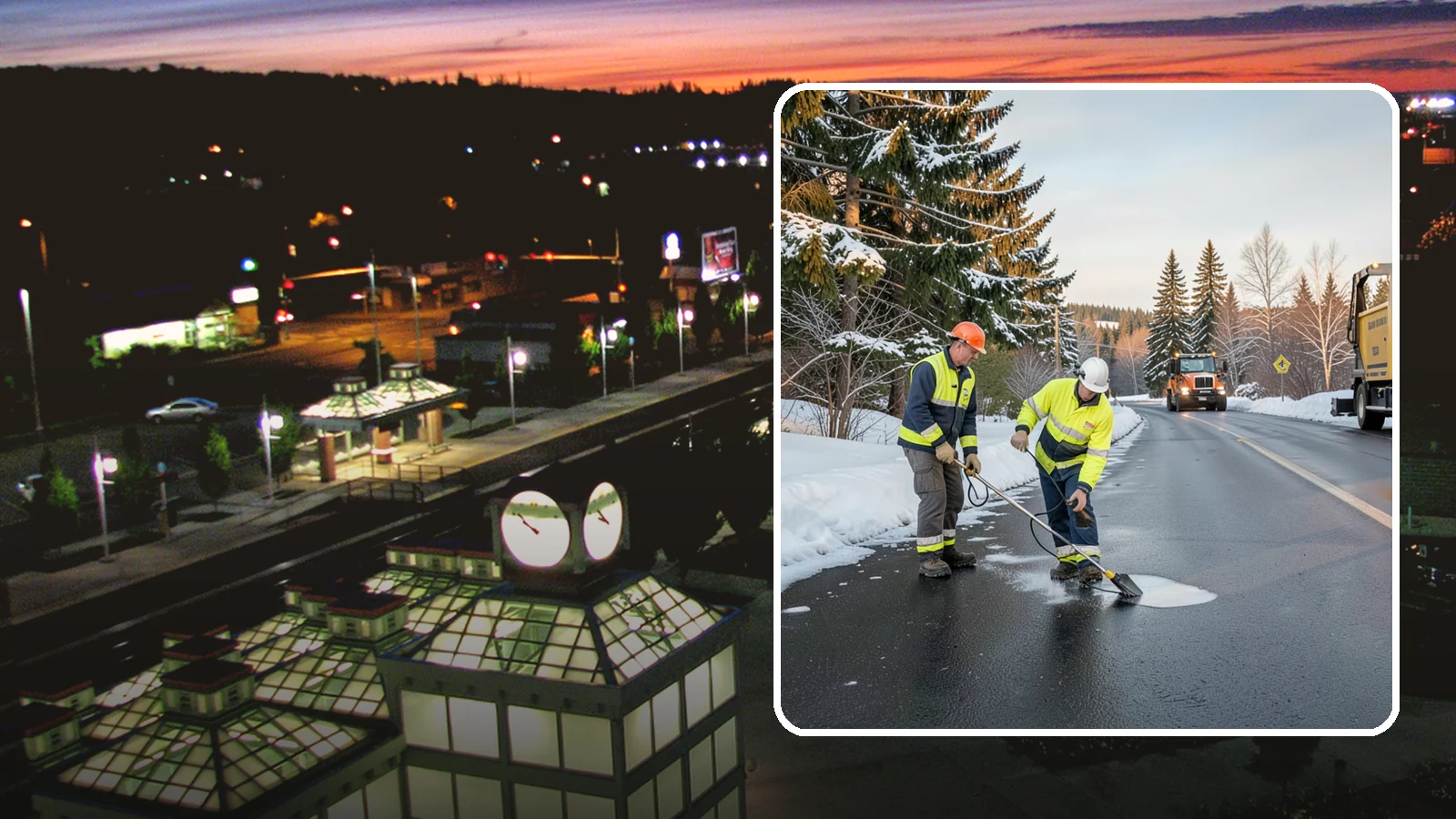 Black Ice Treatment in Auburn, King County, WA - Black ice treatment tackles the nearly invisible glaze that forms when Western Washington's wet pavement refreezes after dark.