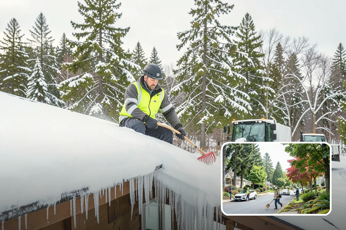 Black Ice Treatment in Beaux Arts Village, King County, WA - Neutralizes the transparent glaze that causes surprise falls