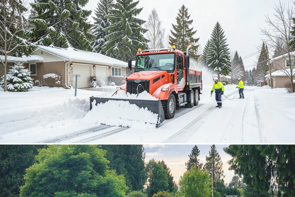 Black Ice Treatment in Bonney Lake, Pierce County, WA - Black ice treatment peaks during the calm, clear nights of December and January when Puget Sound's damp pavement refreezes before...