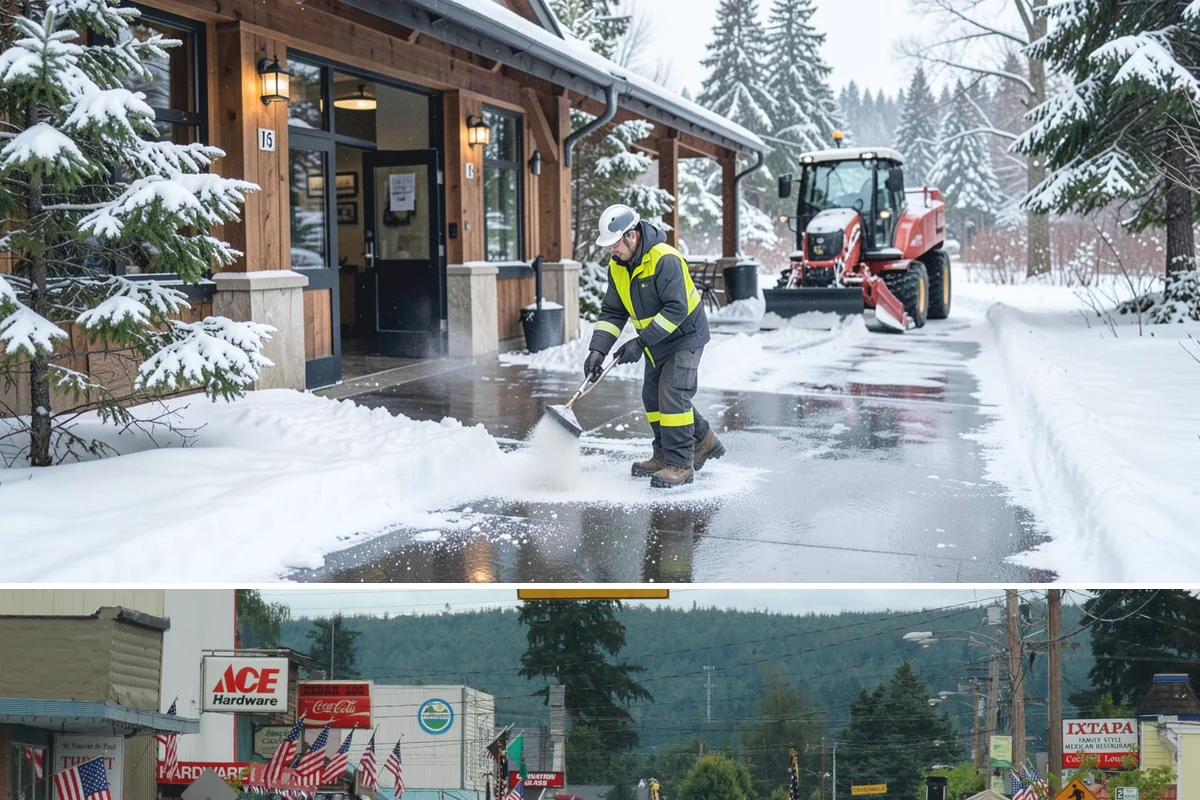 Black Ice Treatment in Carnation, King County, WA - Black ice treatment peaks during the calm, clear nights of December and January when Puget Sound's damp pavement refreezes before...