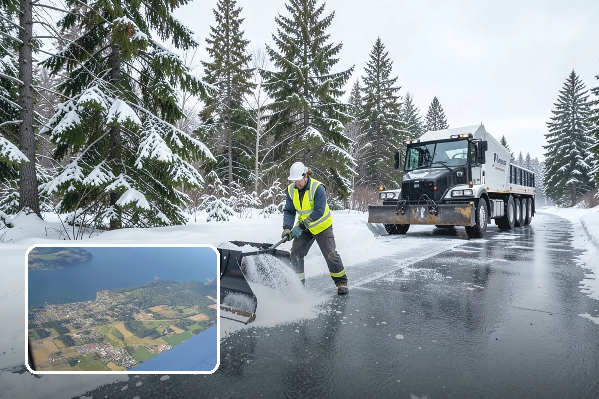 Black Ice Treatment in Coupeville, Island County, WA - Neutralizes the transparent glaze that causes surprise falls