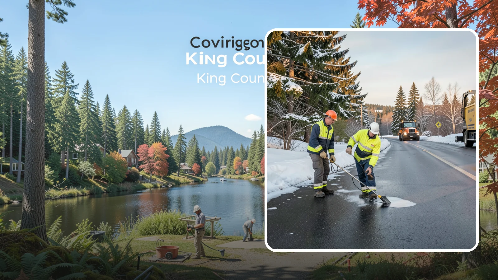 Black Ice Treatment in Covington, King County, WA - Black ice treatment tackles the nearly invisible glaze that forms when Western Washington's wet pavement refreezes after dark.