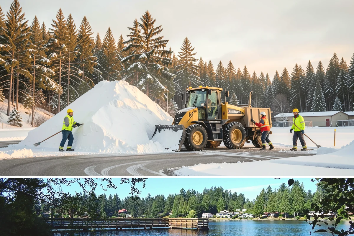 Black Ice Treatment in Federal Way, King County, WA - Black ice treatment peaks during the calm, clear nights of December and January when Puget Sound's damp pavement refreezes before...