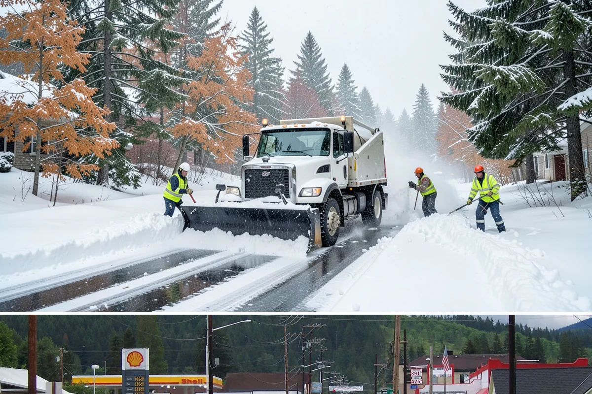 Black Ice Treatment in Granite Falls, Snohomish County, WA - Black ice treatment peaks during the calm, clear nights of December and January when Puget Sound's damp pavement refreezes before...