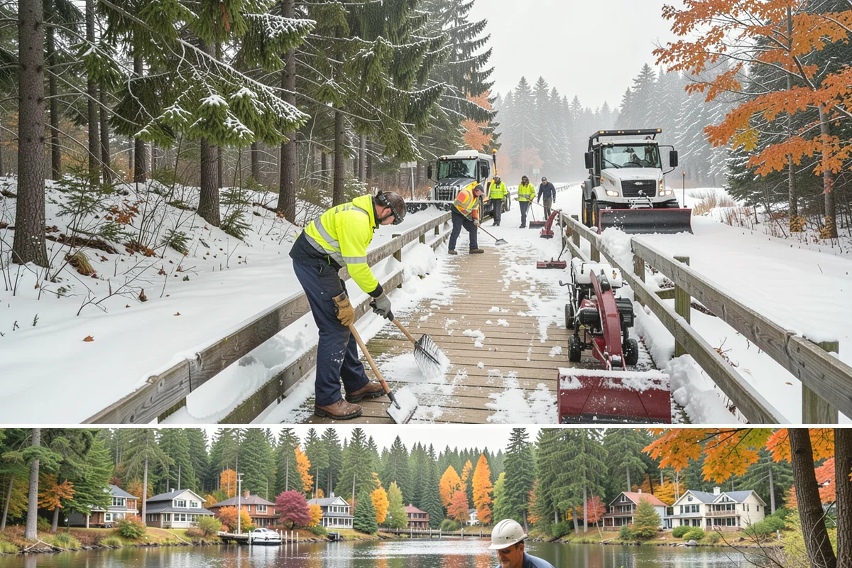 Black Ice Treatment in La Conner, Skagit County, WA - Black ice treatment peaks during the calm, clear nights of December and January when Puget Sound's damp pavement refreezes before...