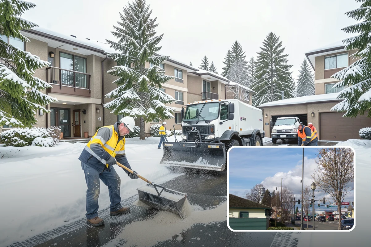 Black Ice Treatment in Marysville, Snohomish County, WA - Neutralizes the transparent glaze that causes surprise falls