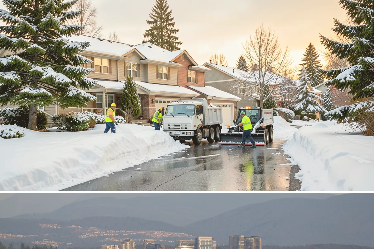 Black Ice Treatment in Medina, King County, WA - Black ice treatment peaks during the calm, clear nights of December and January when Puget Sound's damp pavement refreezes before...