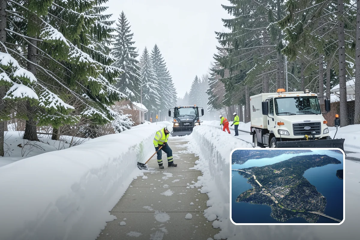 Black Ice Treatment in Mercer Island, King County, WA - Neutralizes the transparent glaze that causes surprise falls