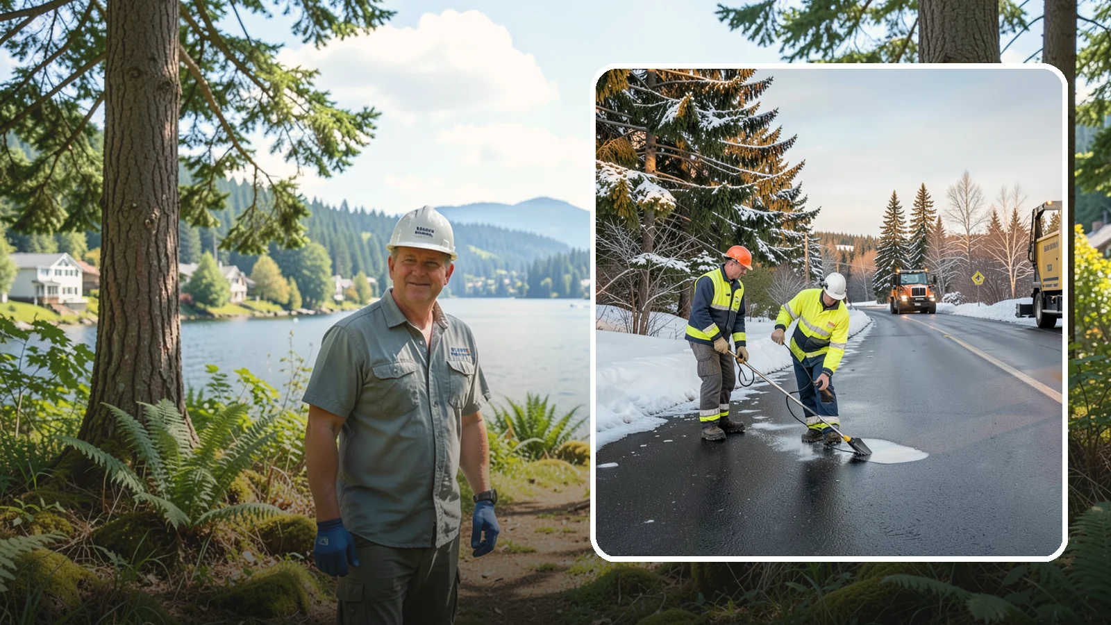Black Ice Treatment in Milton, King County, WA - Black ice treatment tackles the nearly invisible glaze that forms when Western Washington's wet pavement refreezes after dark.
