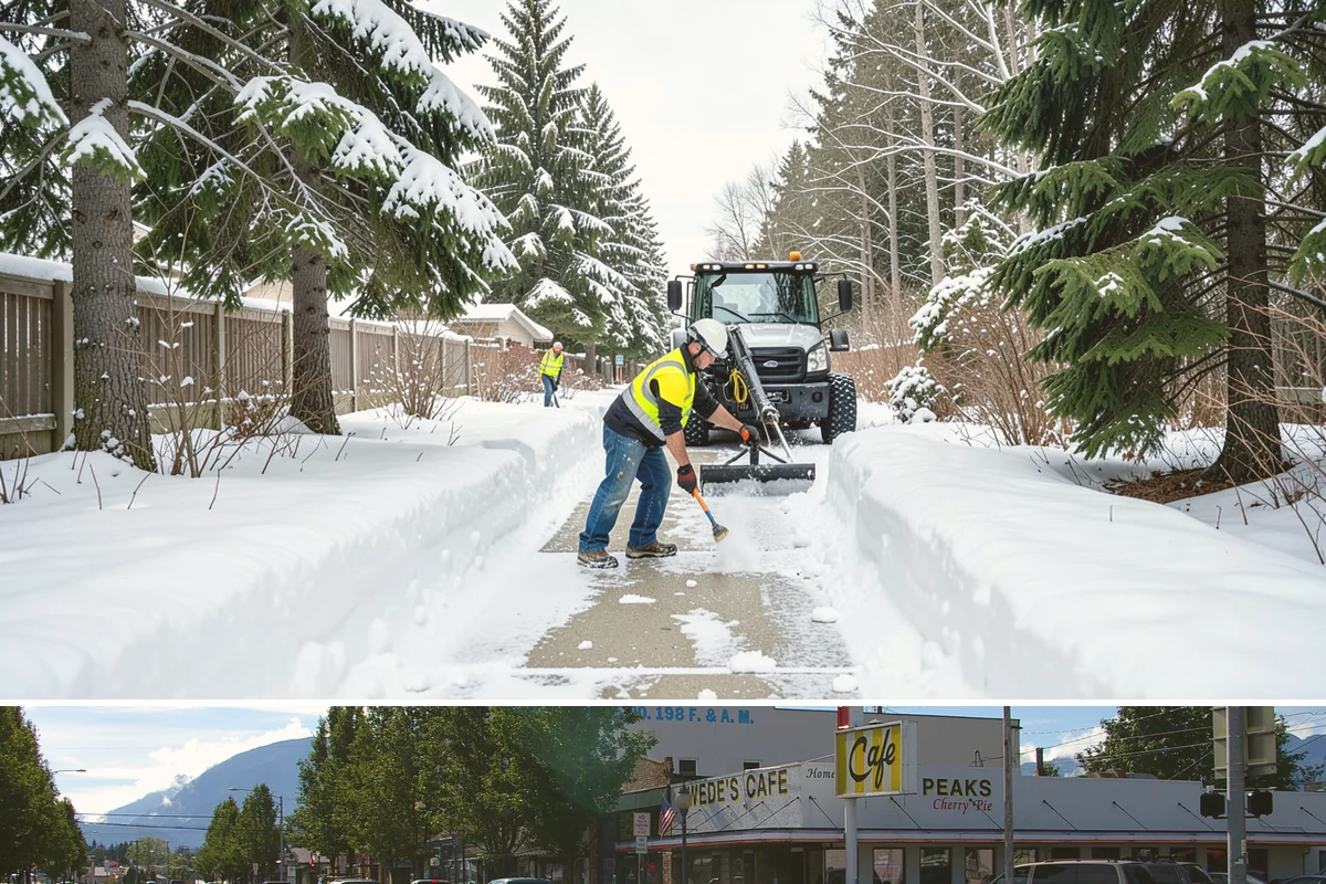 Black Ice Treatment in North Bend, King County, WA - Black ice treatment peaks during the calm, clear nights of December and January when Puget Sound's damp pavement refreezes before...