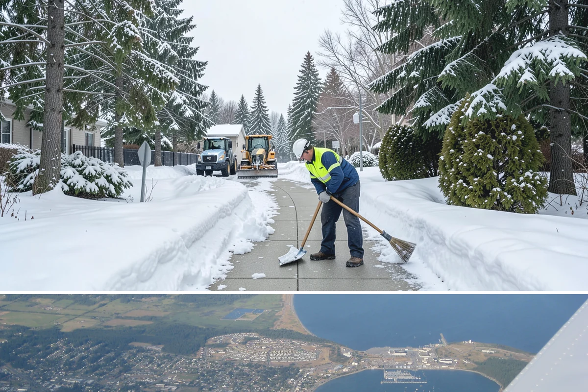 Black Ice Treatment in Oak Harbor, Island County, WA - Black ice treatment peaks during the calm, clear nights of December and January when Puget Sound's damp pavement refreezes before...