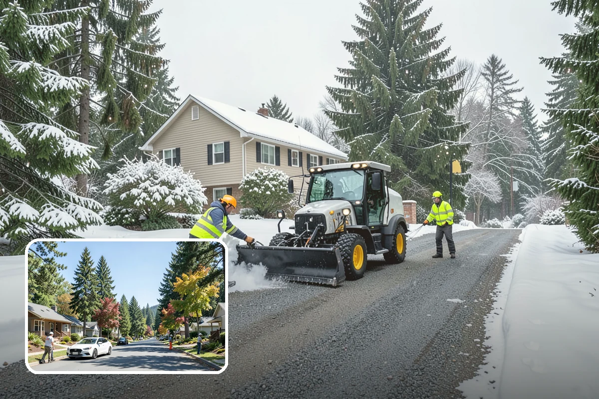 Black Ice Treatment in Orting, Pierce County, WA - Neutralizes the transparent glaze that causes surprise falls