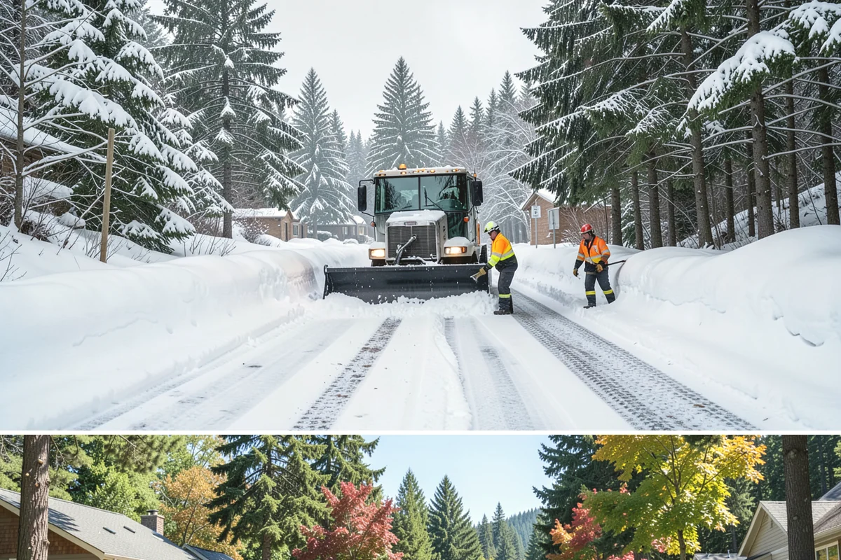 Black Ice Treatment in Orting, Pierce County, WA - Black ice treatment peaks during the calm, clear nights of December and January when Puget Sound's damp pavement refreezes before...