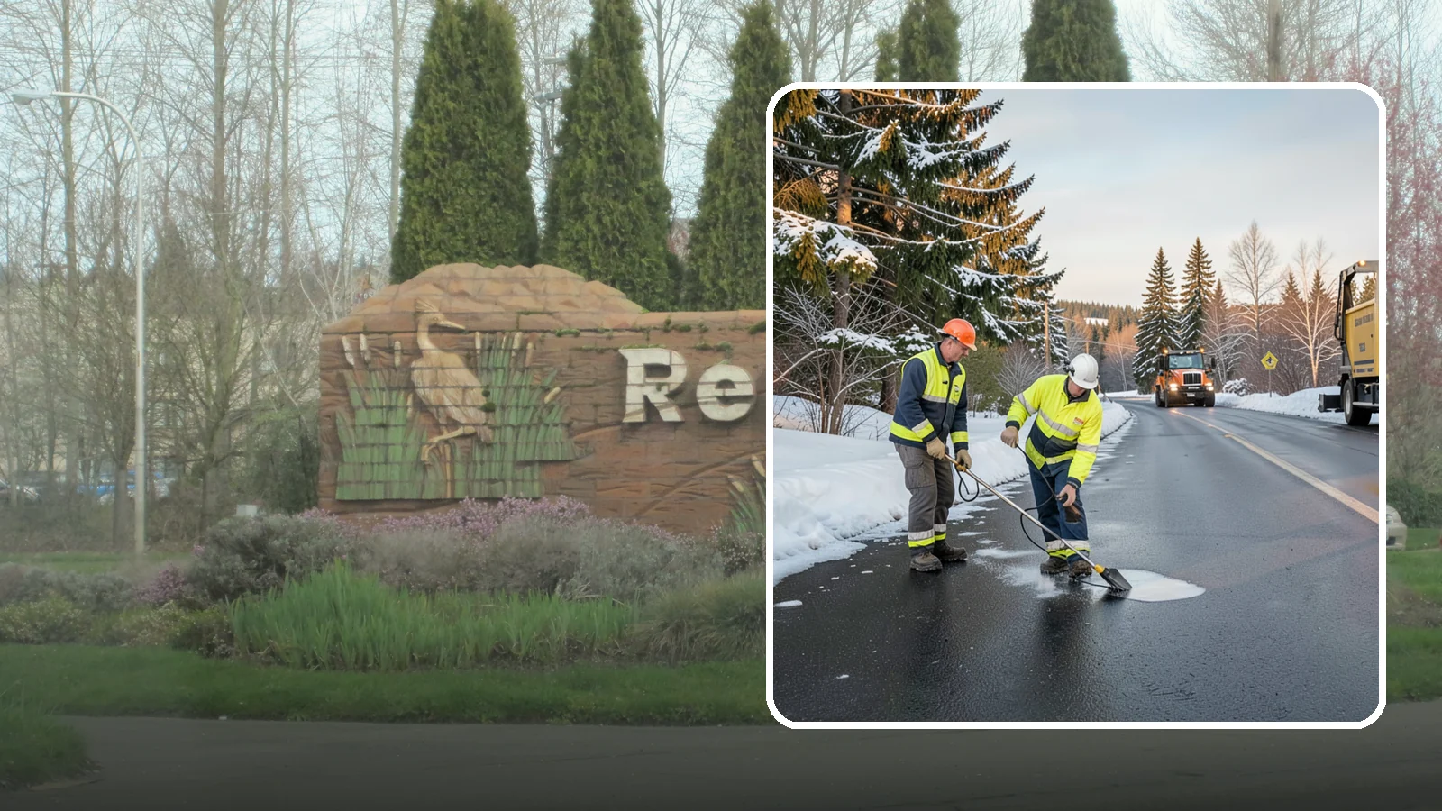 Black Ice Treatment in Renton, King County, WA - Black ice treatment tackles the nearly invisible glaze that forms when Western Washington's wet pavement refreezes after dark.