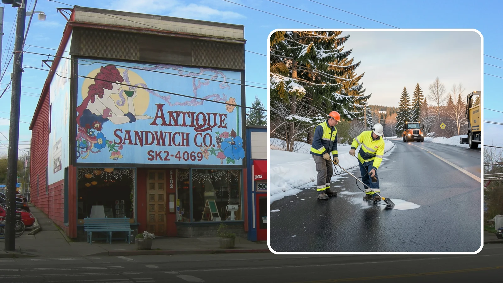 Black Ice Treatment in Ruston, Pierce County, WA - Black ice treatment tackles the nearly invisible glaze that forms when Western Washington's wet pavement refreezes after dark.